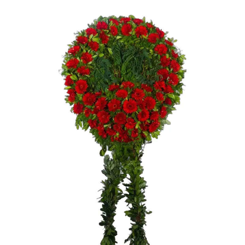 Kırmızı Gerbera Cenaze Çelengi – 1. fotoğraf
