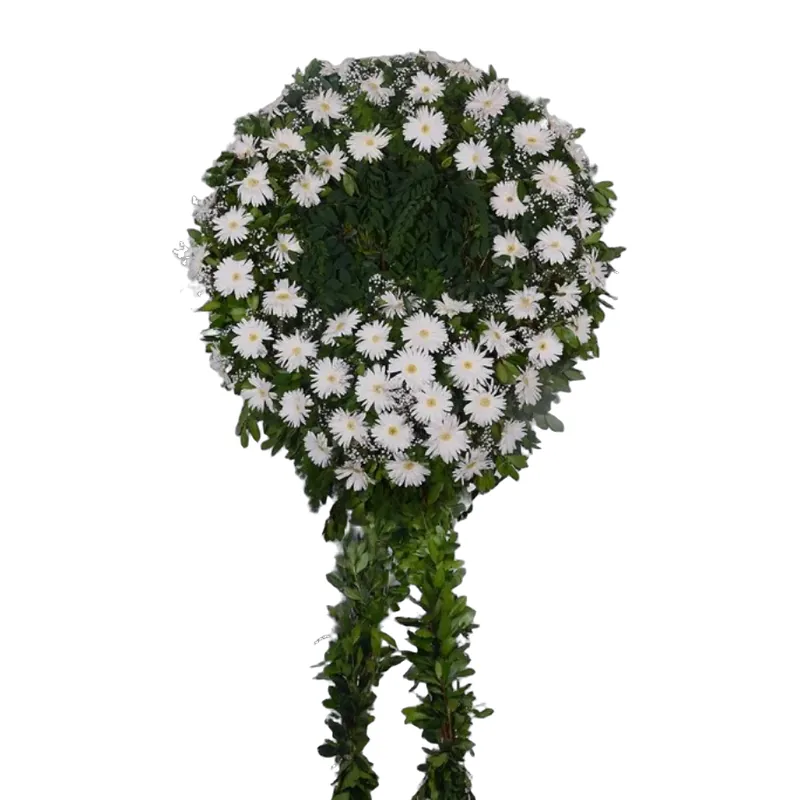 Beyaz Gerbera Cenaze ve Tören Çelengi