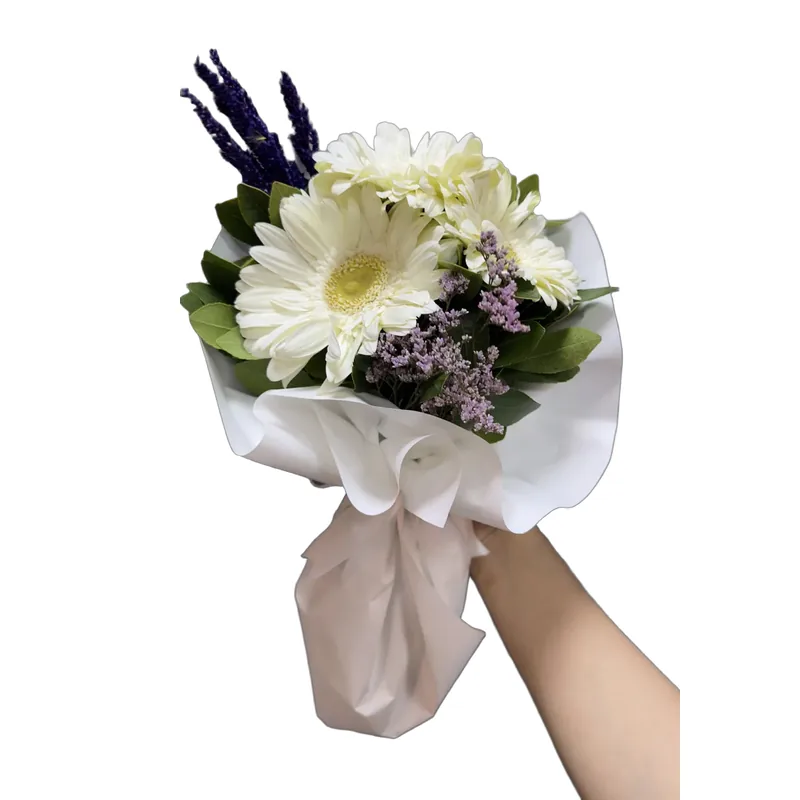 Beyaz Rüya Gerbera Buketi