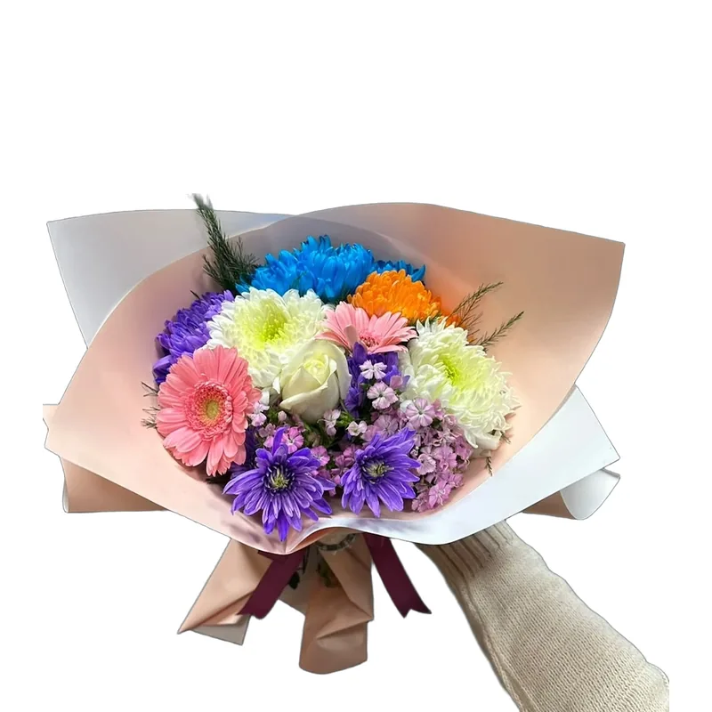 Rengârenk Papatya ve Gerbera Buketi
